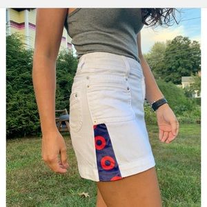 Phish Handsewn Upcycled Denim Skirt